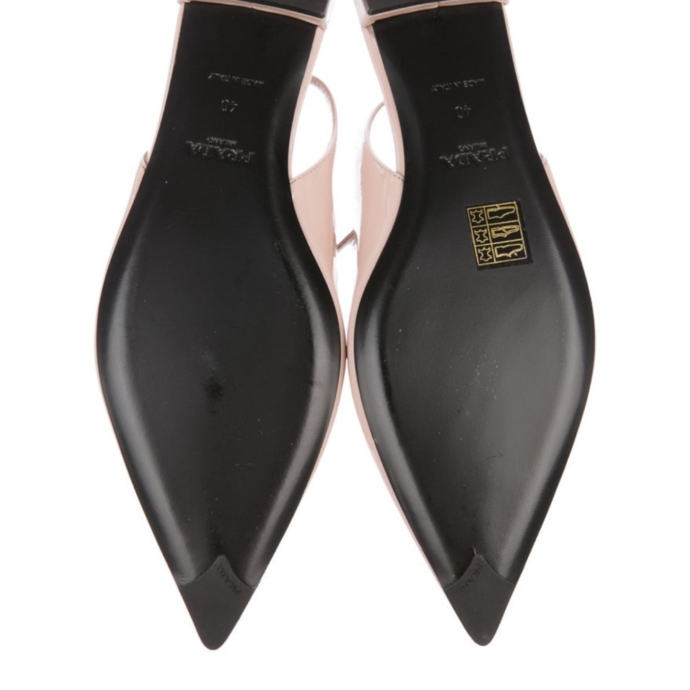 Prada Embellished Cream Slingback Flats - Picture 5 of 5